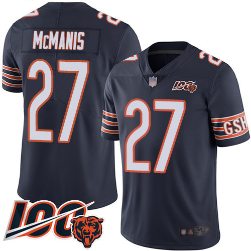 Chicago Bears Limited Navy Blue Men Sherrick McManis Home Jersey NFL Football #27 100th Season